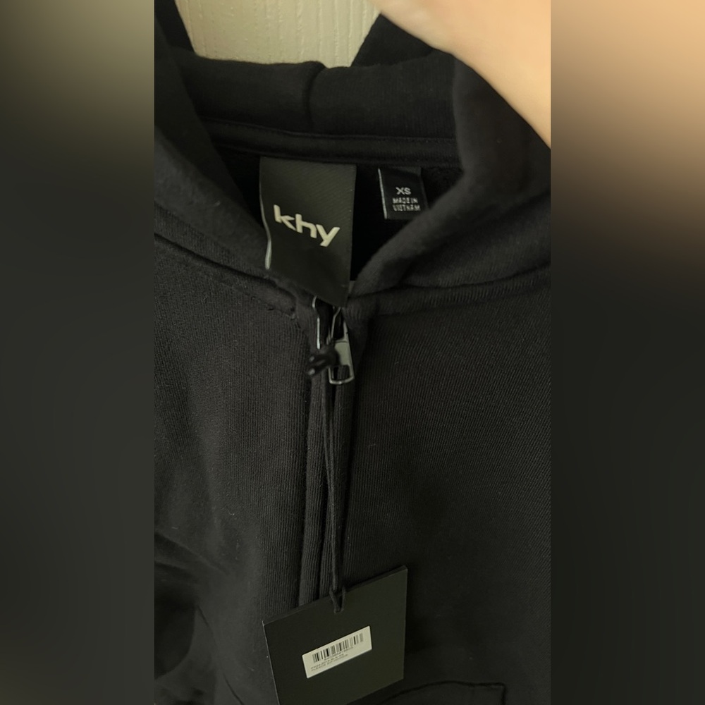 Khy fleece zip hoodie with oversized hood - Picture 8 of 8